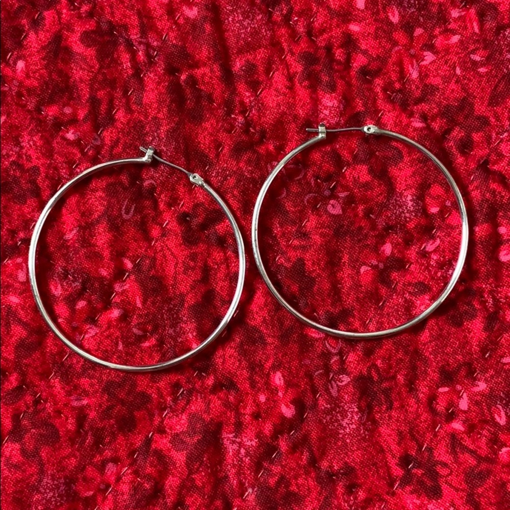 Silver Hoops